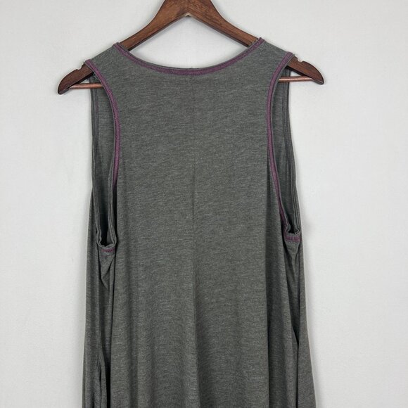 Natural Life jumpsuit Womens One Size Gray Green Wide Leg V-neck Pockets Comfy - Picture 6 of 15